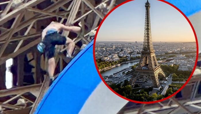 Man arrested for climbing Eiffel Tower on final Olympics day